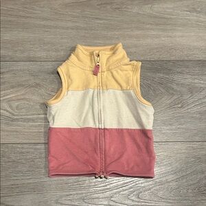 Carter's Colorful Sleeveless Zip-Up Vest Size‎ 12 Months